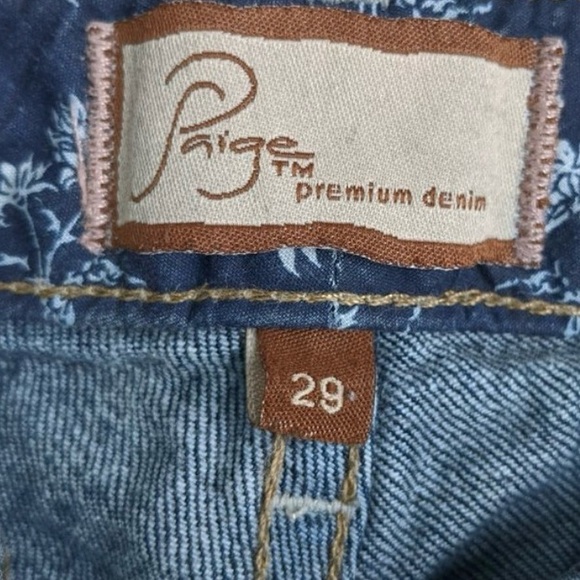 PAIGE Skyline skinny jeans blue stretch women’s sz 29 distressed - Picture 6 of 8